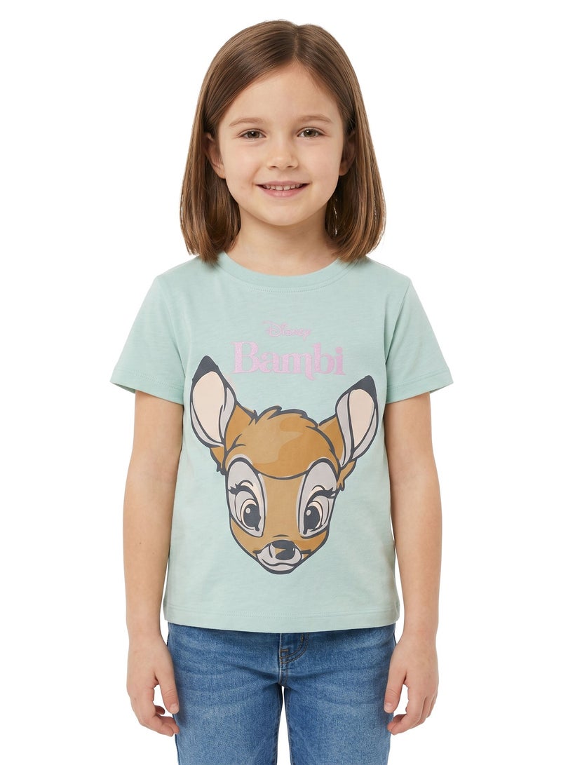 Disney Bambi Toddler Girls’ Oversized Drop Shoulder T-Shirt – Cute Casual Relaxed Fit Tee - Image 1