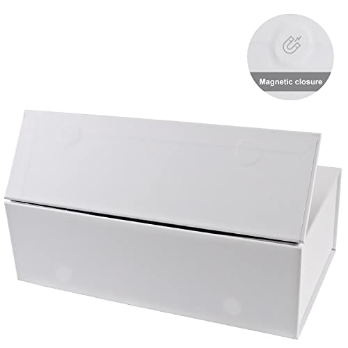 ROSTELACK White Gift Box 12" x 6" x 4" with Magnetic Closure Lid Gifts Boxe for Presents,Bridesmaid Gifts Boxes,Cute Box,Birthday Gift Boxe,Luxury for Gifts Packaging, Magnetic Gift Boxes for Wrapping Gifts (White) - Image 4