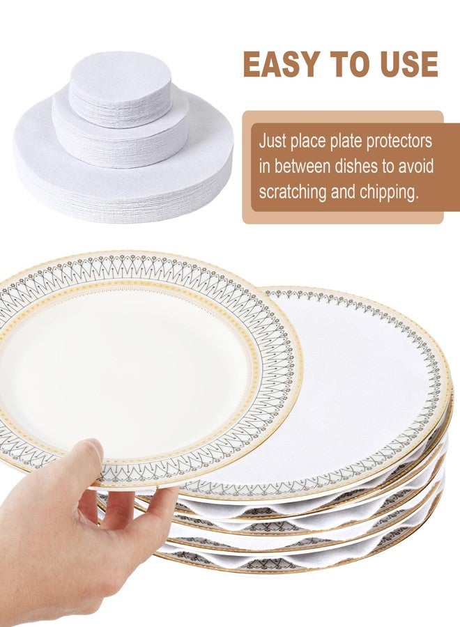 Imperius Set of 96 Felt Plate China Storage Containers Dividers Protectors - Thick and Premium Soft - Dish Storage Containers Dividers 24-10", 48-6", 24-4.8"-White - Image 5