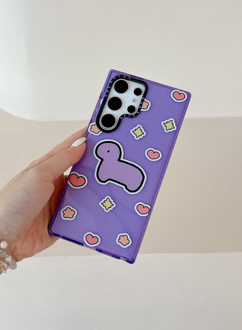 Samsung Galaxy S23 Ultra Case - 'Lil' Dino Amble' - Charming Dinosaur Series