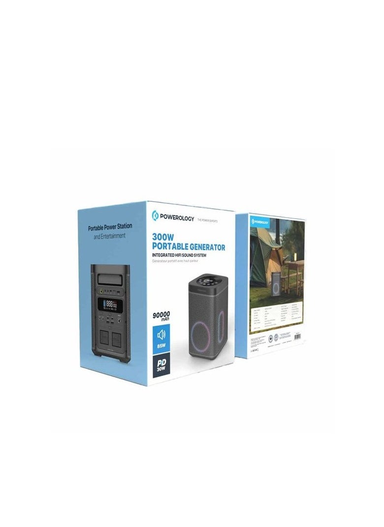 Powerology Powerology Portable Power Generator Fast Charging 384Wh 600W  Black  - Image 1