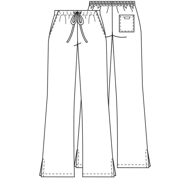 Cherokee Women's Flare Leg Drawstring Scrub Pant, Royal, X-Large - Image 4