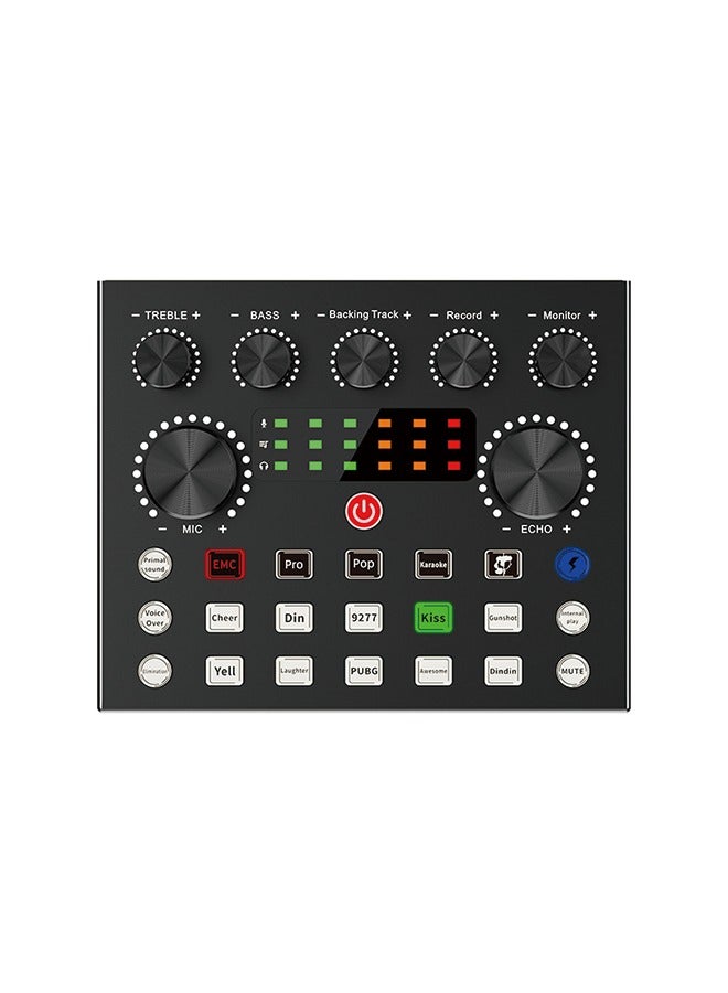 V8S Podcast Recording Equipment with Voice changer,Podcast Mixer,Sound Card,DJ Audio Mixer Interface for PC Game Live Streaming or Podcast  - Image 1