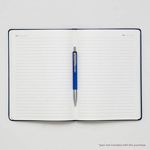 REGAL Classic A-5 PU Leather Notebook Diary - Fabric feel, Soft Touch Hardcover Journal with Stylish Utility Pocket,192 pages, 80 gsm (Midnight Blue) - Image 4