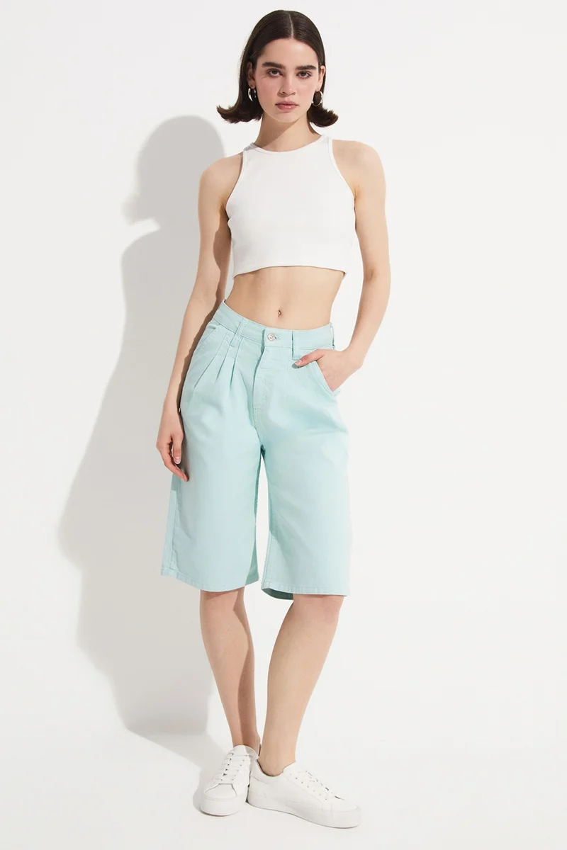 جون Bermuda Denim Shorts