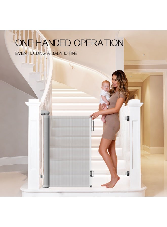 Baby Gate, safety gates, protects your kids , strong steel construction, no drilling, one way opening, infant/baby/toddler/kids, 6 Months to 24 Months, White - Image 4