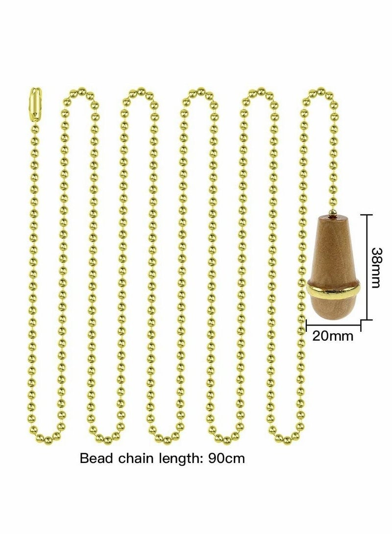 إسكدنيا Wooden Handle Pull Chains, 3 Pcs Light Chain, Fan Chain  - Image 2