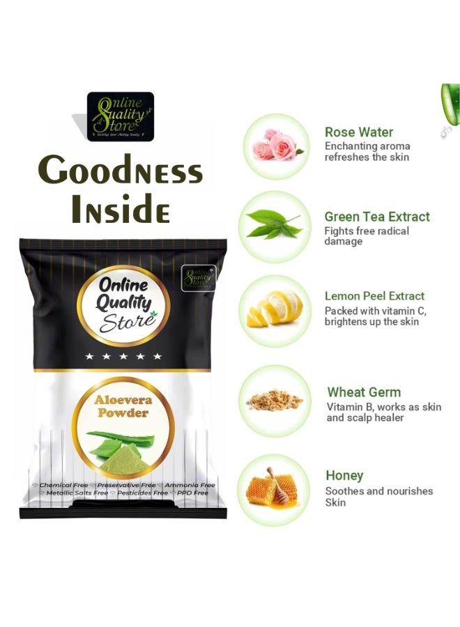 Online Quality Store Herbal Powder Combo (Aloe Vera)-100g |aloe vera powder for hair face |hair straightener |natural hair pack powder - Image 2