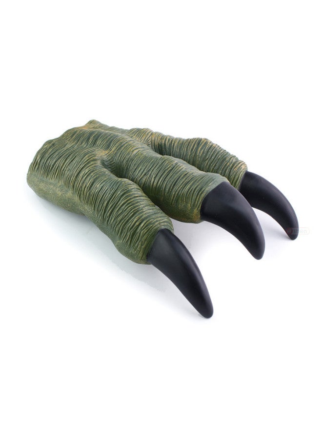 Loquat Fearful Dinosaur Face Model Toy Triangle Dragon Dinosaur Resurrection Face  Prank Toys Bionic Toys For Children-Color:Black Nail Paw - Image 1