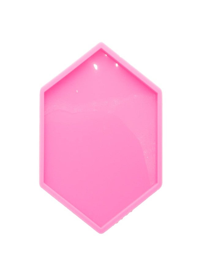 Angel Wings Shiny Glossy 4.7 inch Hexagon Geode Coaster Agate Silicone Mold DIY Polymer Clay Epoxy Resin Mould Decoration Craft Resin Casting Molds Cup Mats, Bowl Mat - Image 1