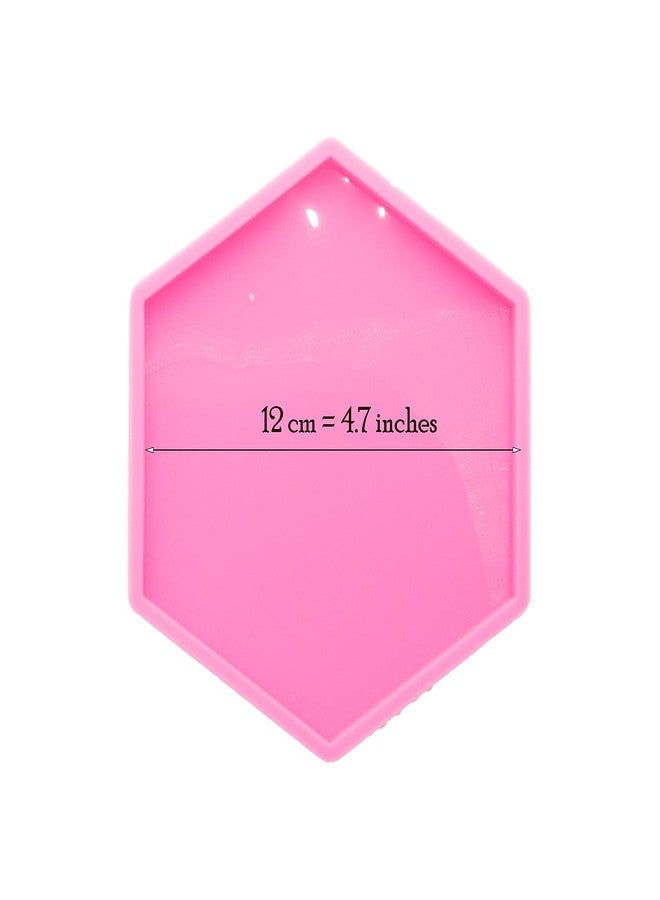 Angel Wings Shiny Glossy 4.7 inch Hexagon Geode Coaster Agate Silicone Mold DIY Polymer Clay Epoxy Resin Mould Decoration Craft Resin Casting Molds Cup Mats, Bowl Mat - Image 2