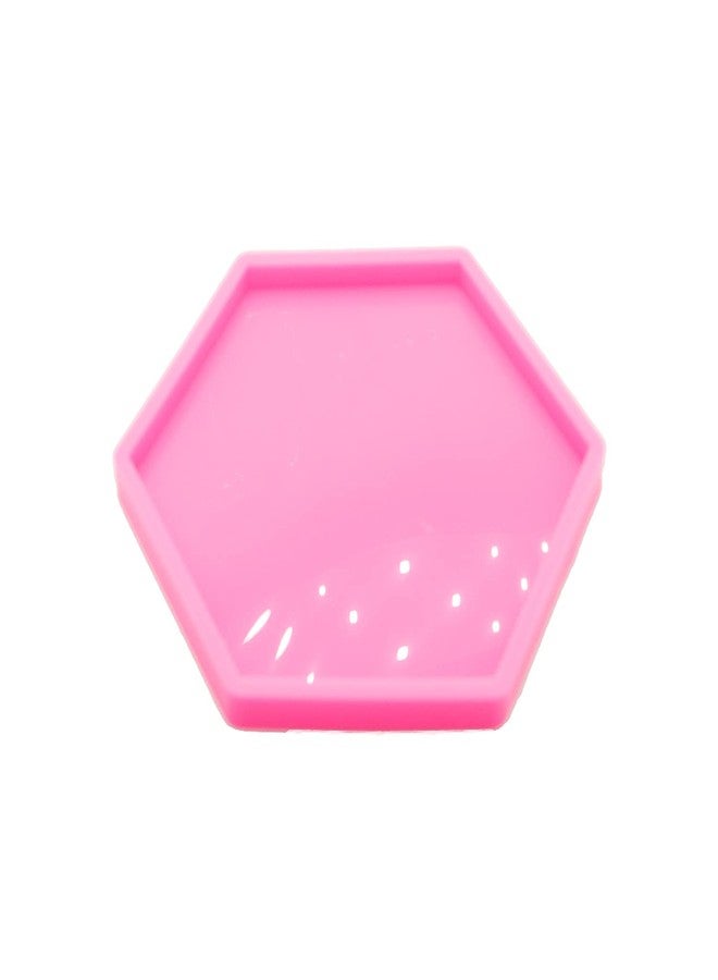 Angel Wings Shiny Glossy 4.7 inch Hexagon Geode Coaster Agate Silicone Mold DIY Polymer Clay Epoxy Resin Mould Decoration Craft Resin Casting Molds Cup Mats, Bowl Mat - Image 3
