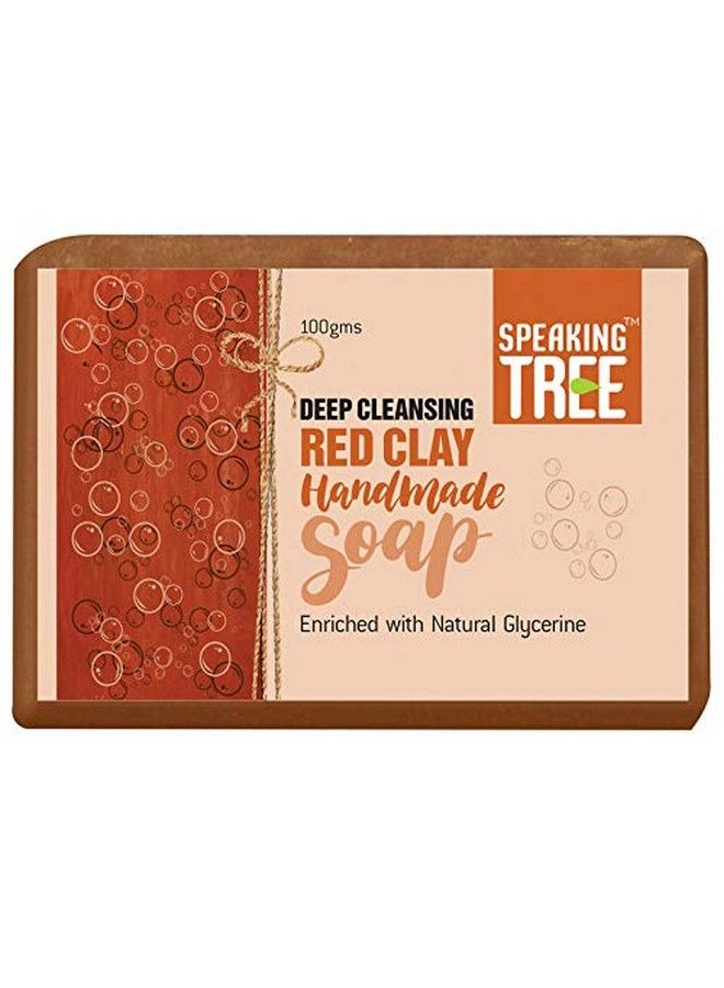 Speaking Tree Deep Cleansing Red Clay Handmade Soap 100 Gms (Pack Of 2) - Image 3