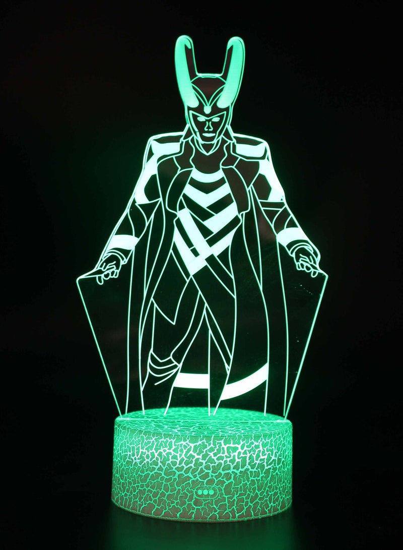 althiqahkey 3D Illusion Ultraman Night Light 16 Color Change Decor Lamp Desk Table Night Light Lamp for Kids Children 29 Color Changing with Remote  - Image 1