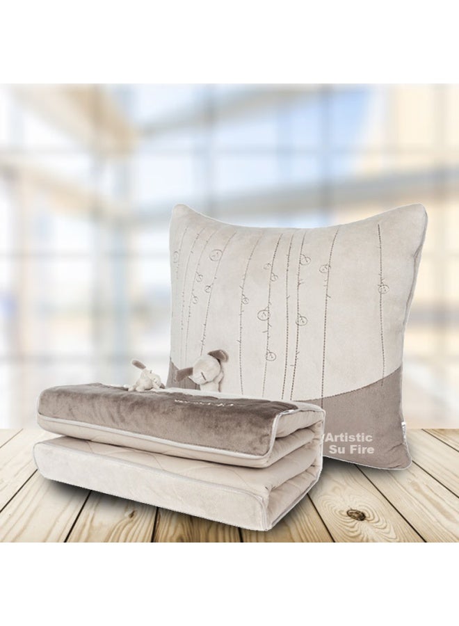 Icaroom Car Pillow Blanket, Cartoon Pillow And Blanket Dual-use For Office And Car Use, Lumbar Support For Nap, Air Conditioning Quilt T-113d - Image 1