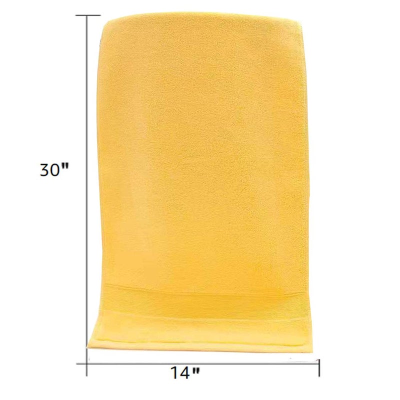 RUIBOLU Hand Towels for Bathroom - Cotton Ultra Soft Highly Absorbent Hand Towel 2 Set  Size 14"" x 30"" Home Bathroom Hand Towels for Bath  Hand  Face  Gym Towel (Yellow) - Image 5