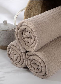 Spa Waffle Terry Reversible Bath Sheet, Beige – 500 GSM, 85x165 cm - pzsku/Z522680BA3A2982848F18Z/45/_/1693836461/47fce443-813c-4717-b04d-81a98768fea3