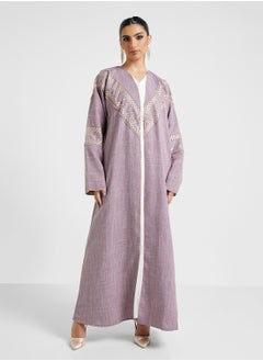 Khizana Abaya With Border Embroidery & Sheila  - Image 1