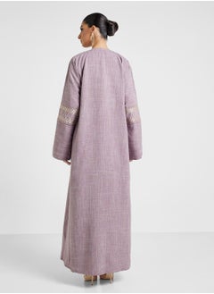 Khizana Abaya With Border Embroidery & Sheila  - Image 2
