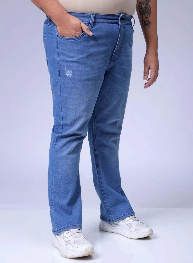 HARDSODA  Men Plus Size Bootcut Solid Mid-Rise Stretchable Jeans for Men | Best Price UAE