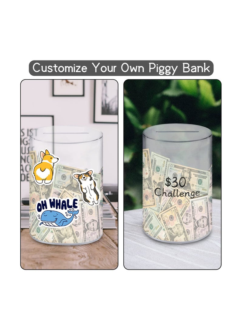 Generic - Clear Acrylic Breakable Piggy Bank, 10” x 6” Transparent Money Box for Kids and Adults, Perfect for Saving Money on Table, Nightstand, or Shelf - Great Gift Idea (1 Pack) - Image 1