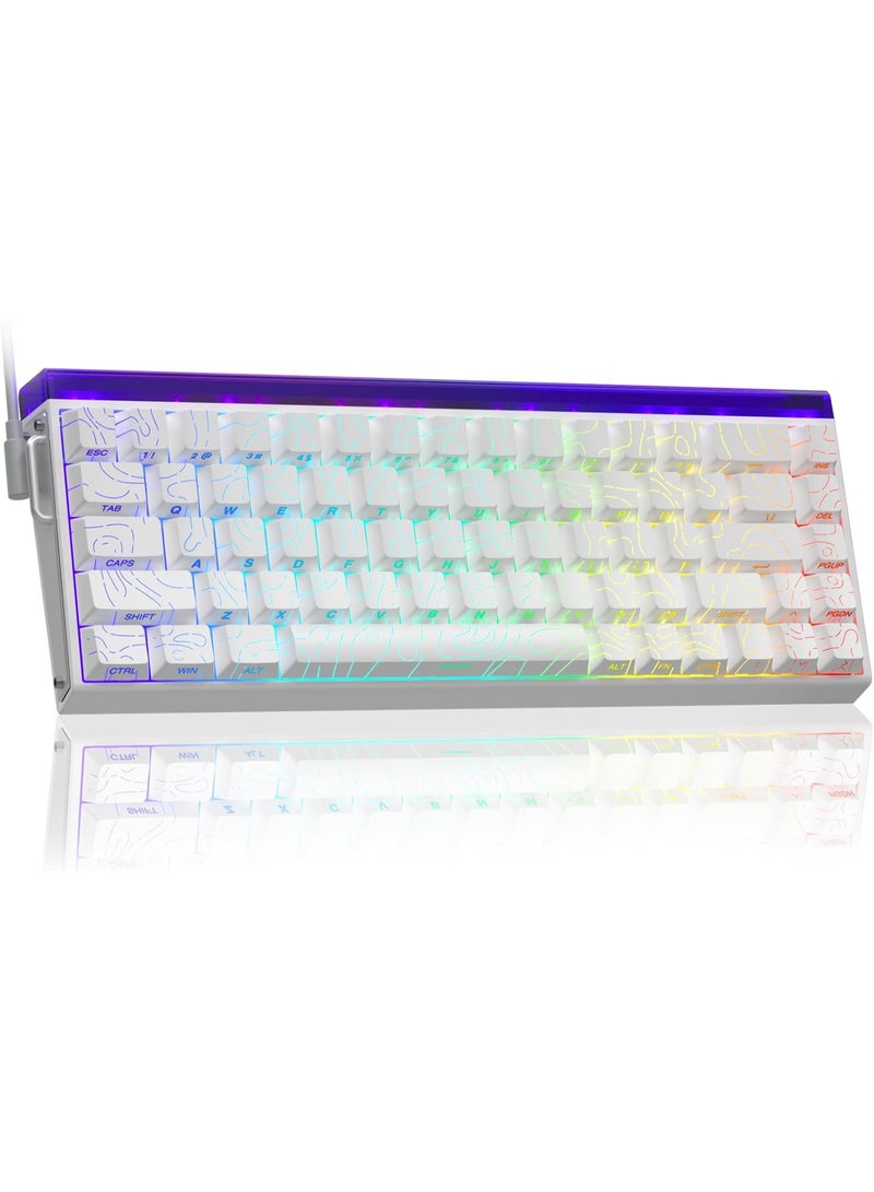 AULA Hero 68 HE 60% Gaming Keyboard Wired, Hall Effect Magnetic Black King Switch Keyboard with 8K Hz Polling Rate, Side Printed PBT Keycaps, RGB Neon Light Box, Customizable Web Software for PC/Mac Gamers  - Image 2