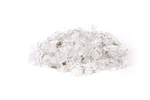 Seefeful 100 Pack Telephone Modular Plug RJ11/RJ12 6P6C Connector for Phone Line Cord - Image 5