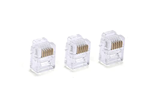 Seefeful 100 Pack Telephone Modular Plug RJ11/RJ12 6P6C Connector for Phone Line Cord - Image 4