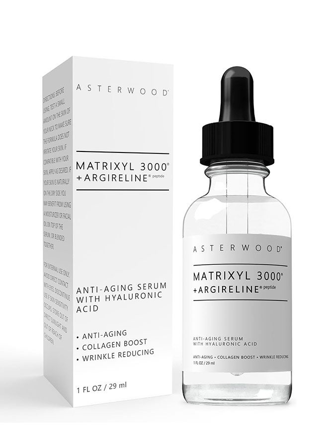 أستروود Matrixyl 3000 + Argireline Serum 29ml, مكافحة الشيخوخة, تعزيز الكولاجين وتقليل التجاعيد, مصل مكافحة الشيخوخة مع حمض الهيالورونيك, مصل الببتيدات للوجه - Image 1