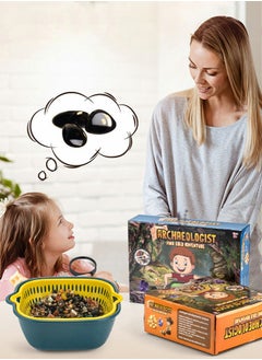 GROIC Treasure Hunt Gold Panning Toys for Kids, Gem Digging Kit Mineral and Crystal Collecting Kit, Geoscience STEM Toys Archaeological Digging Game  - Image 4