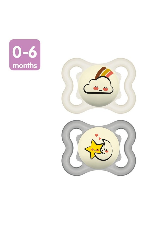 MAM Supreme Night Baby Pacifier For Sensitive Skin Patented Nipple 2 Pack 06 Months Unisex2 Count (Pack Of 1)  - Image 3