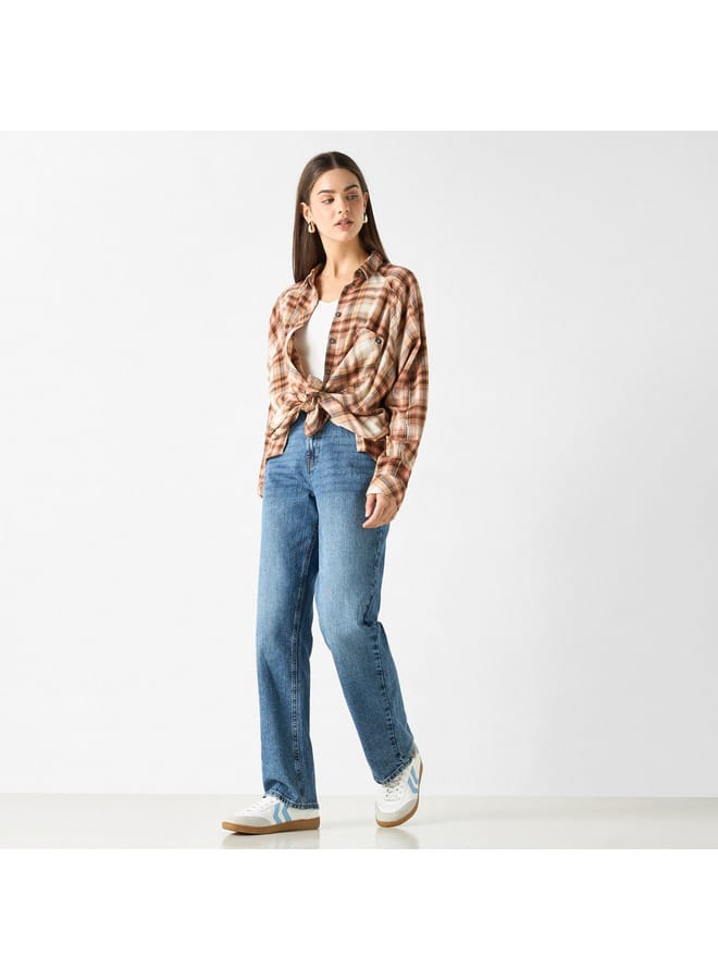 Lee Cooper Lee Cooper Checked Shirt with Long Sleeves and Pocket  - Image 2