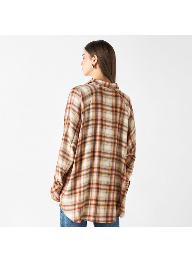Lee Cooper Lee Cooper Checked Shirt with Long Sleeves and Pocket  - Image 3