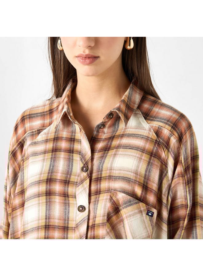 Lee Cooper Lee Cooper Checked Shirt with Long Sleeves and Pocket  - Image 4