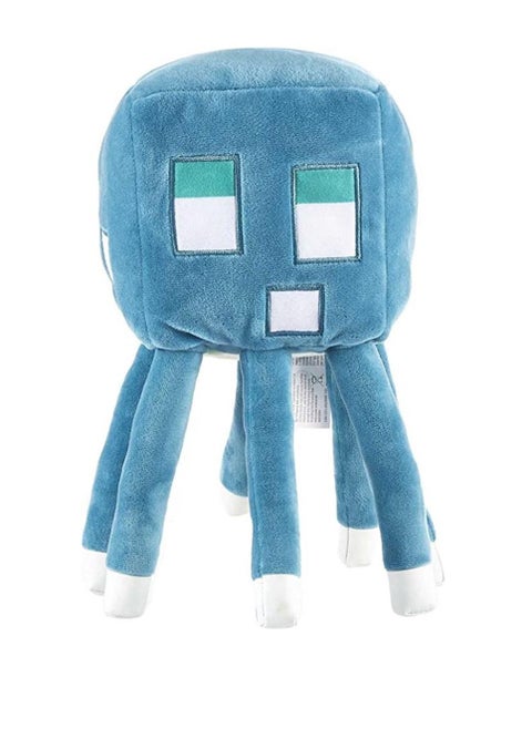 Minecraft Glow Squid Plush Figure , Glow-in-The-Dark Soft Toy Based on Video Game, Collectible Gift for Fans Age 3 Years & Older