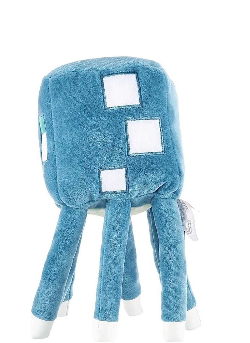 null - Minecraft Glow Squid Plush Figure , Glow-in-The-Dark Soft Toy Based on Video Game, Collectible Gift for Fans Age 3 Years & Older - Image 1