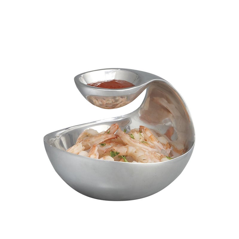 Nambe NambÃ© Scoop Server Mini â€“ (7â€ x 5.5â€) Modern Two-Level Alloy Serving Bowl â€“ Perfect for Snacks, Nuts, Olives & Dips, Functional Tableware for Dining & Entertaining, Decorative Accent Piece - Image 3