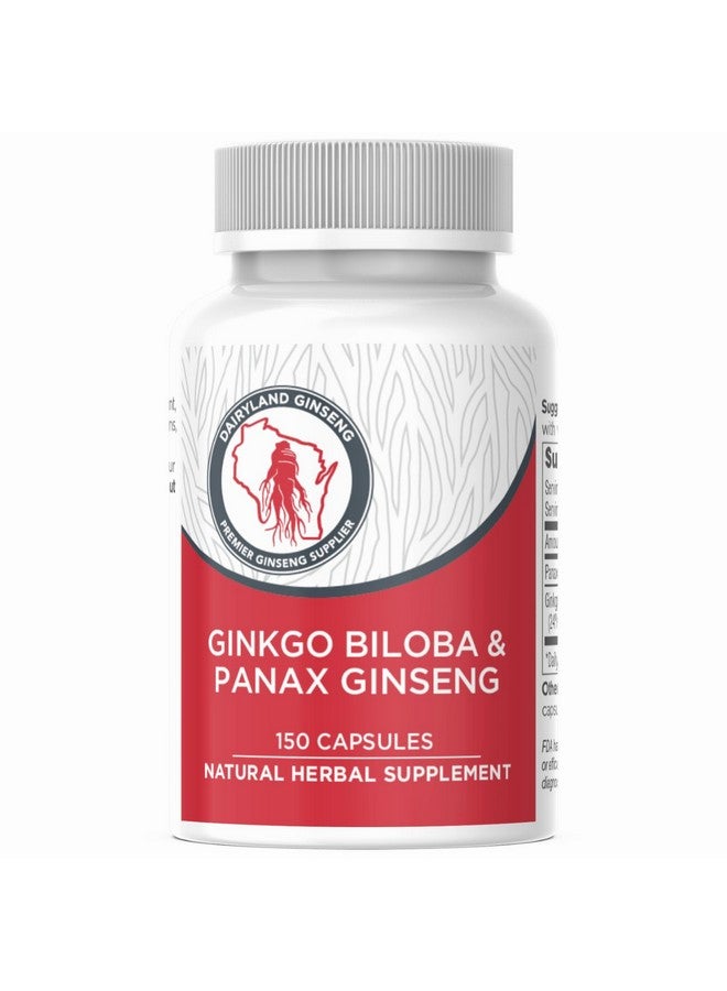 Dairyland Management LLC Dairyland Management Panax Ginseng + Gingko Biloba Capsules 150ct 1000 mg of Panax Ginseng, 60 mg of Gingko Biloba per Serving - Image 1