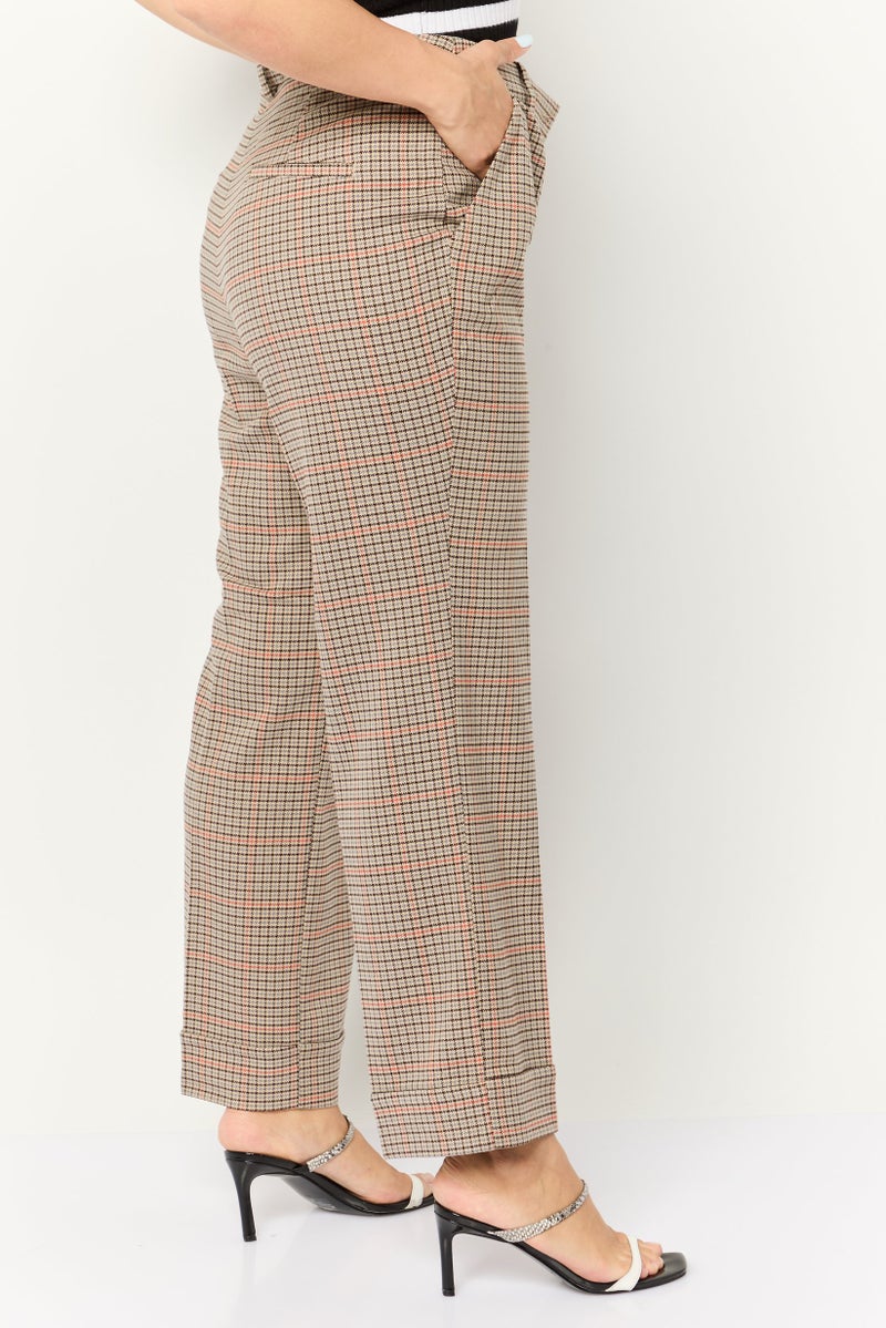 ESPRIT Women Regular Fit Allover Print Cuffed Pants, Multi - Image 3