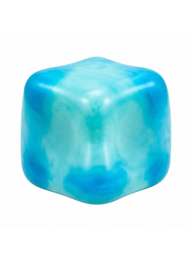 Blue Cube Squish Stress Toy, Super Solid Slow Rising Squeeze Fidget for Stress Relief, Anxiety Relief and Hand Exercise - Image 1