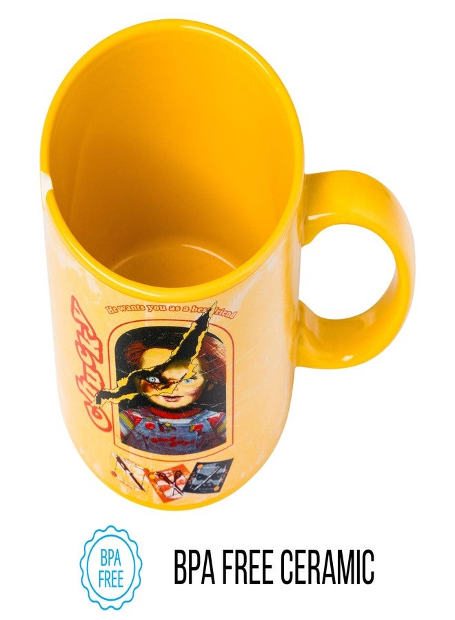 Silver Buffalo Chucky Horror “He Wants You as a Best Friend” Ceramic Mug, 20 Ounces - Image 3