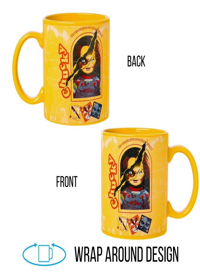 Silver Buffalo Chucky Horror “He Wants You as a Best Friend” Ceramic Mug, 20 Ounces - Image 2
