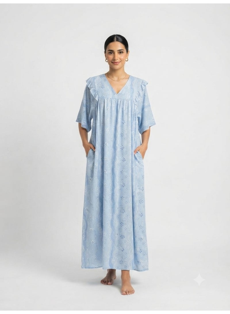 جلابية نسائية بجيوب - Image 1