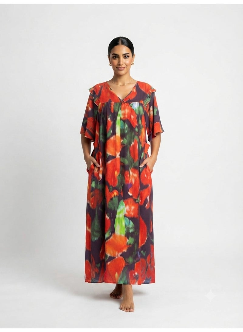 جلابية نسائية بجيوب - Image 5