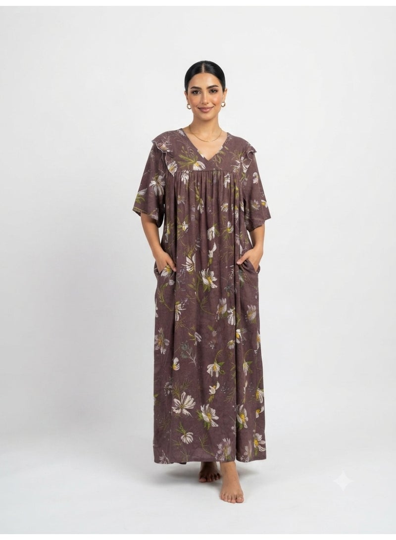 جلابية نسائية بجيوب - Image 2