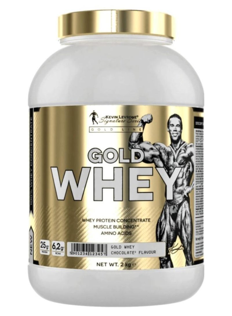 KEVIN LEVRONE Gold Whey, 100% Whey Concentrate, Chocolate Flavour, 2kg