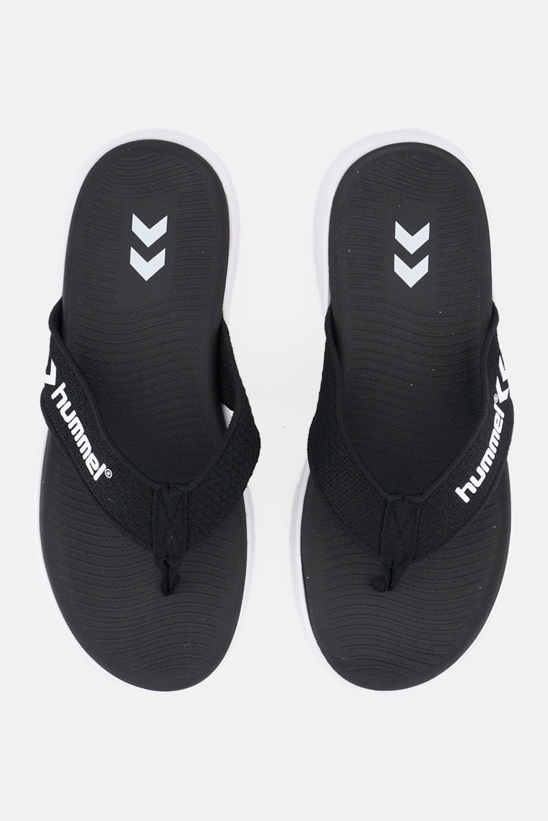 Hummel Kids Boy Slip On Flip Flop Slippers, Black  - Image 3