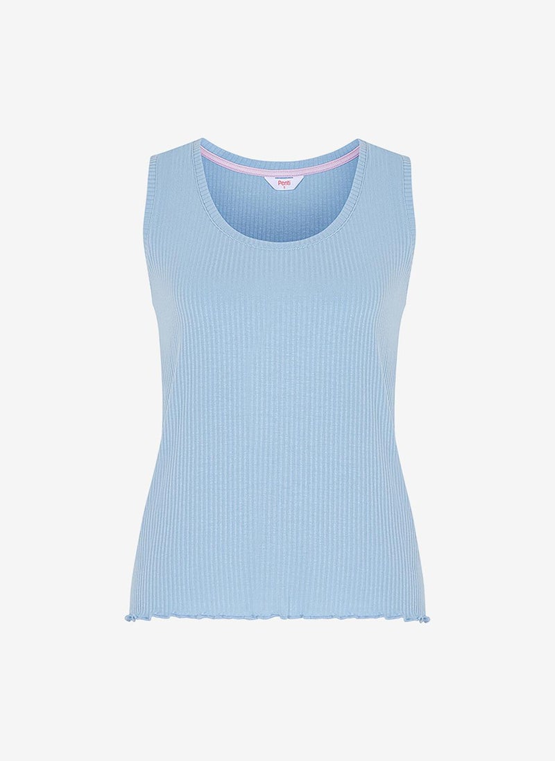 Penti Women Ella Solid Blue Camisole - Image 5