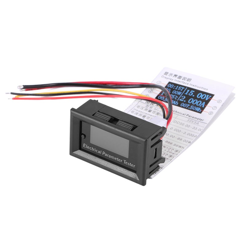 St OLED Digital Multimeter 4-20V Input Voltage 7-in-1 Measurement Parameters - Clear Display Running Time Energy for Engineering Monitoring - Image 1
