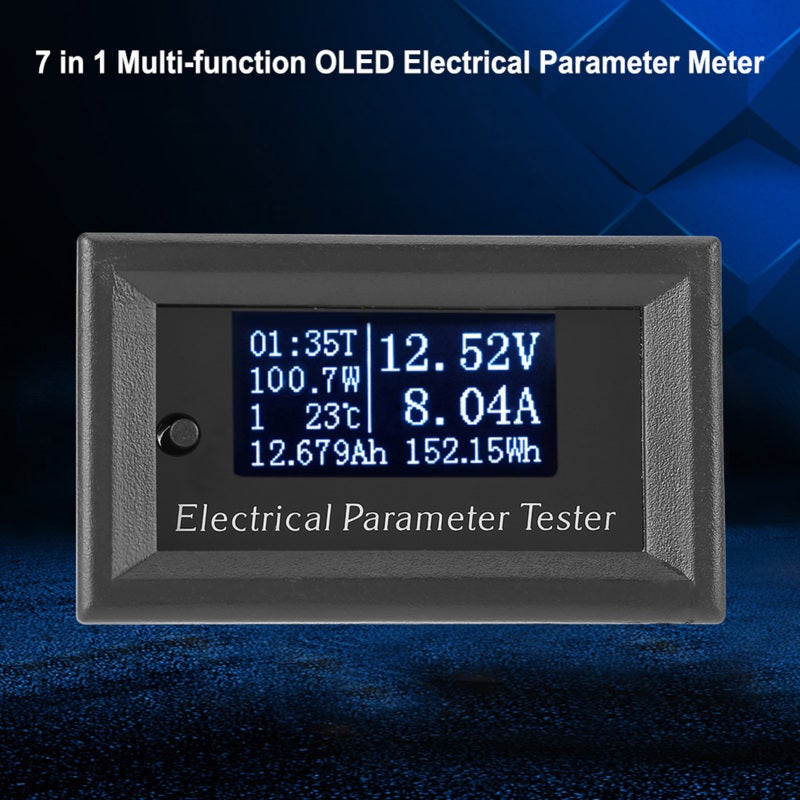 St OLED Digital Multimeter 4-20V Input Voltage 7-in-1 Measurement Parameters - Clear Display Running Time Energy for Engineering Monitoring - Image 3